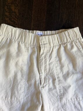 GAP - Light Cream Elastic Waist Linen Pants - XS